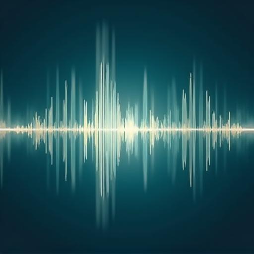 An abstract visualisation of audio sound waves.